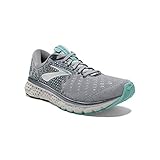 Brooks Womens Glycerin 17 Running Shoe - Grey/Aqua/Ebony - B - 8.5