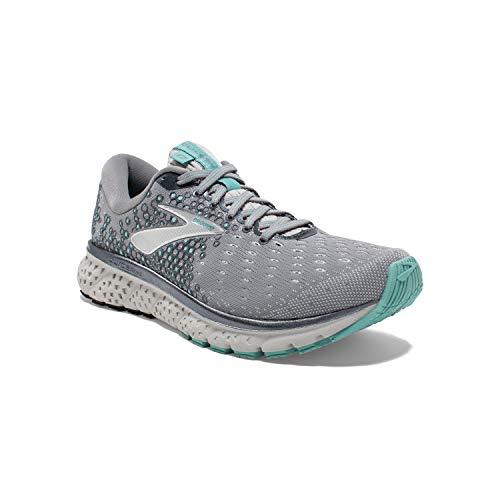 Brooks Womens Glycerin 17 Running Shoe - Grey/Aqua/Ebony - B - 8.5