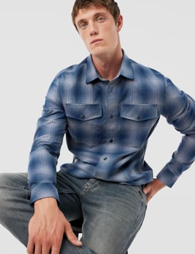 G-Star Herren Marine Slim Long Sleeve Shirt, Mehrfarben (Rank Blue Vanderbilt Check D24963-d412-g092), XS EU – Ansicht 2