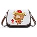 Umhängetaschen aus PU Leder für Damen Designer Schultertasche Leicht Mittelgroß für Alltag Arbeiten Party Cartoon Kuh Feuerwerkskörper