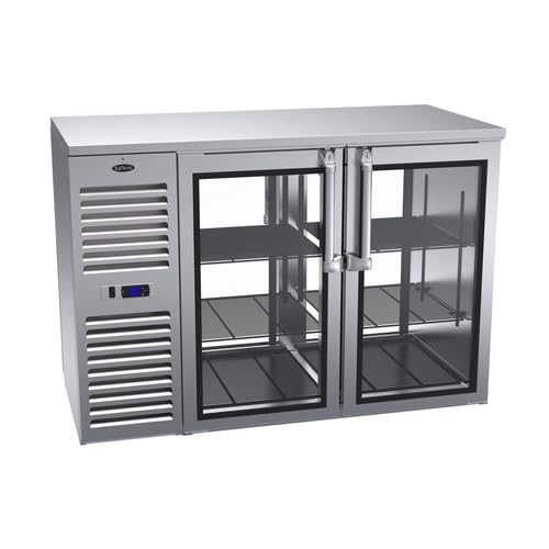 FSE KPT52L Pass-Thru Refrigerated Back Bar Cabinet, Two-Section, 52"W, self-contained Refrigeration Mounted on Left, 30°F to 40°F Temperature Range, (4) hinged Doors with Locks