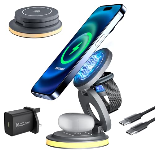 PKBD 3-in-1 Mag-safe Wireless Charger Stand
