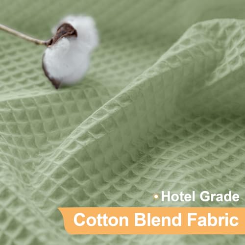 River Dream Sage Green Cotton Blend Shower Curtain with Snap in Liner, No Hook Shower Curtains for Bathroom, Hotel Grade, Water Repellent, 71" W x74 L by River Dream - Used condition - Image 6