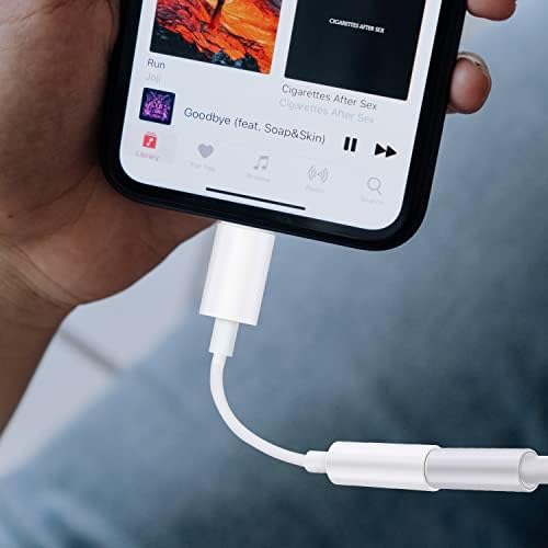 Headphone jack adapter for phone, Lighting to 3.5mm Headphone Adapter with Audio Mic Aux Cable Adapter Compatible with Phone 14/13/12/11/XsMAX/XR/X/8/7
