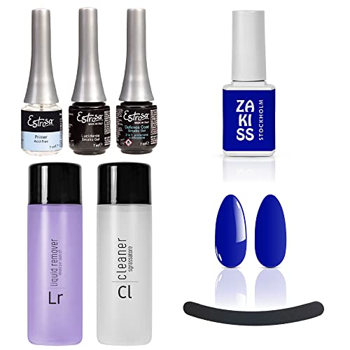 ESTROSA KIT COMPLETO SEMIPERMANENTE UNGHIE SMALTO - BASE PRIMER +