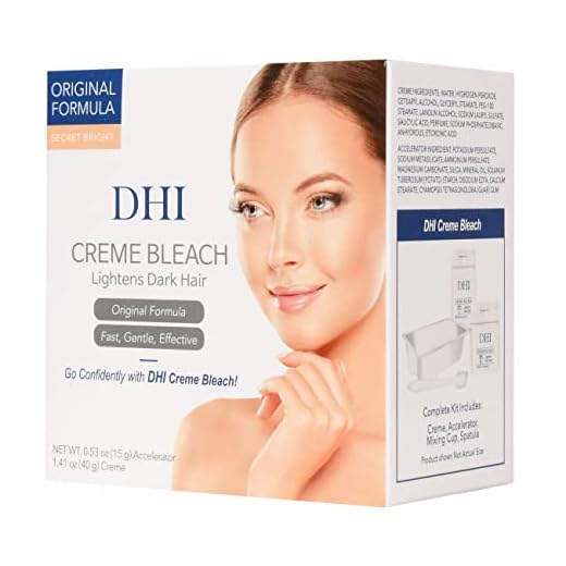 DHI Creme Bleach Mild Original Sensitive Formula Lightens Dark Hair Face & Body 1.9 OZ