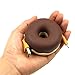RealFun® Donuts Shape USB Cable Manager, Silicon Cord Case, Earphone Turtle Reel Winder, Portable Cable Storage, Compatable Wire Organizer (Brown)