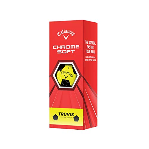キャロウェイ 2020 CHROME SOFT TRUVIS クロムソフト トゥルービス イエロー×ブラック ゴルフボール 1ダース USA直輸入品 2020年モデル 4枚目