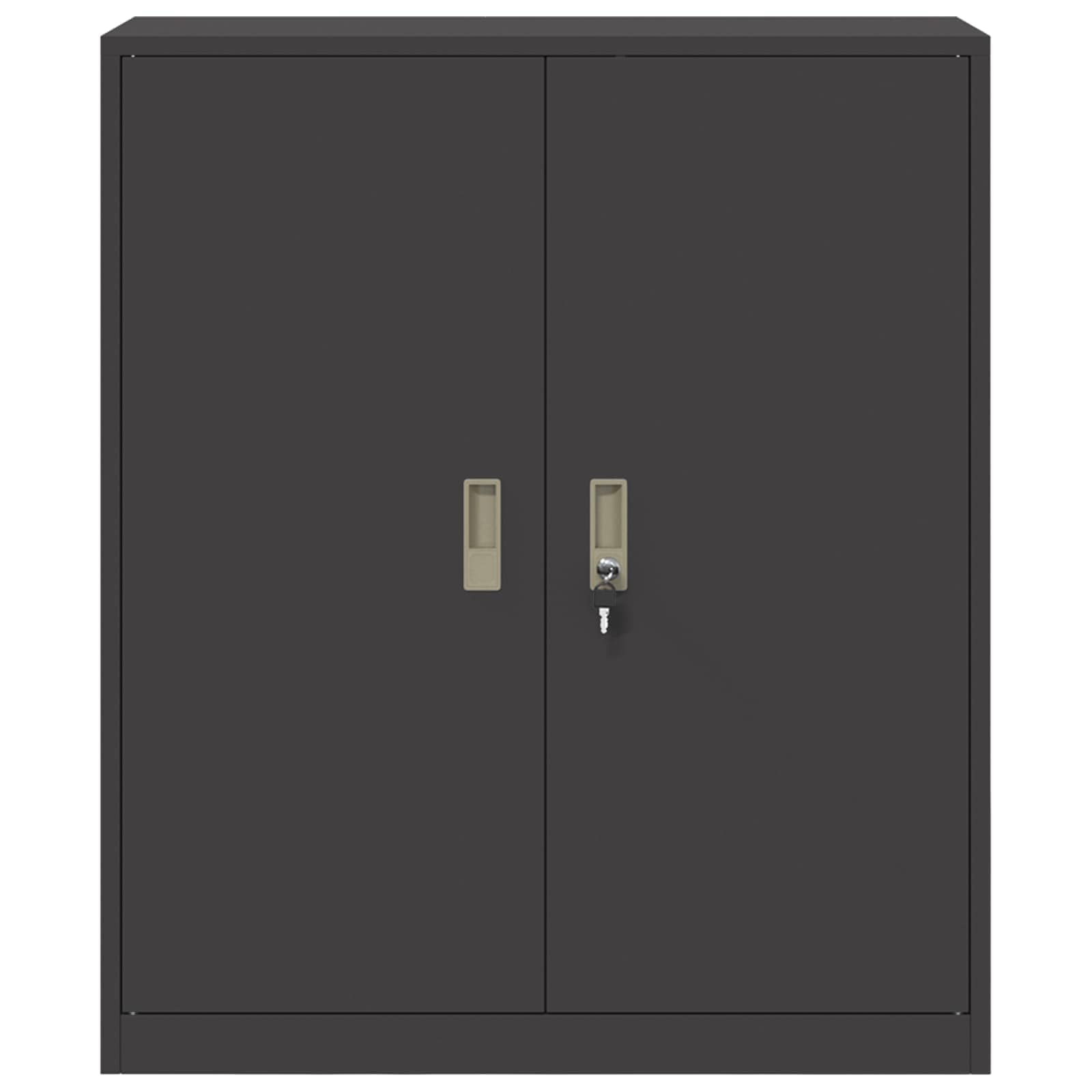 vidaXL Aufbewahrungsschrank Schwarz 90 x 40 x 105 cm Stahl, Modernes Büro, Rechteckiger Stahl Aufbewahrungsschrank, Abschließbar, Viel Platz, Robuste Lösung