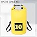 Tressify 10 L Waterproof Dry Bag (338 Fl Oz), Roll Top Design, Yellow Pvc, Swimming, Rafting, Beach, With Adjustable Straps