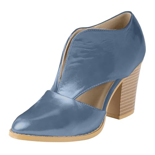 Sandales Femme Été Compensées Chaussures Bottines À Talons Empilés pour Femmes Découpe À Bout Pointu Bottines Tendance