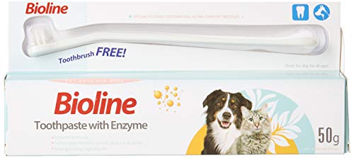 Bioline Dental Hygiene Set for Dogs & Cats with Enzyme Hygienic 50g, Natural & Organic Dental Toothpaste 50g (B08WQ7VFSL) Amazon Price History, Amazon Price Tracker