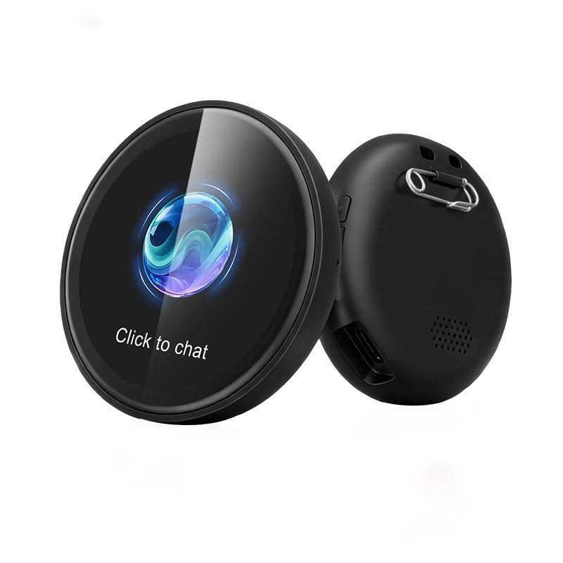 AI Badge - Traduttore vocale con 60 lingue in tempo reale, Smart E-Badge portatile con schermo LCD HD, Bluetooth 6.0, traduttore vocale per viaggi, affari