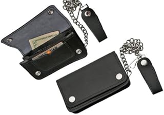 SZCO Supplies Biker Wallet, Small, Black