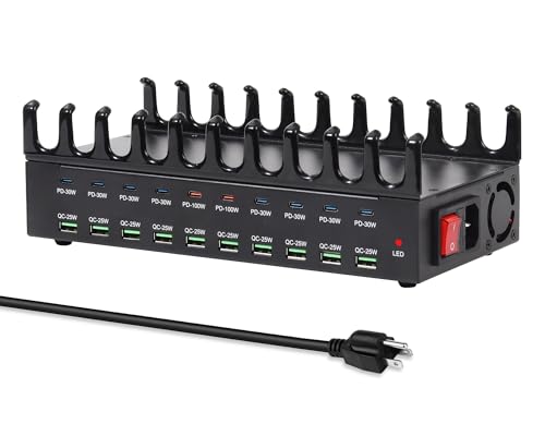 Estación de carga USB C para cargar varios portátiles y móviles al mismo tiempo