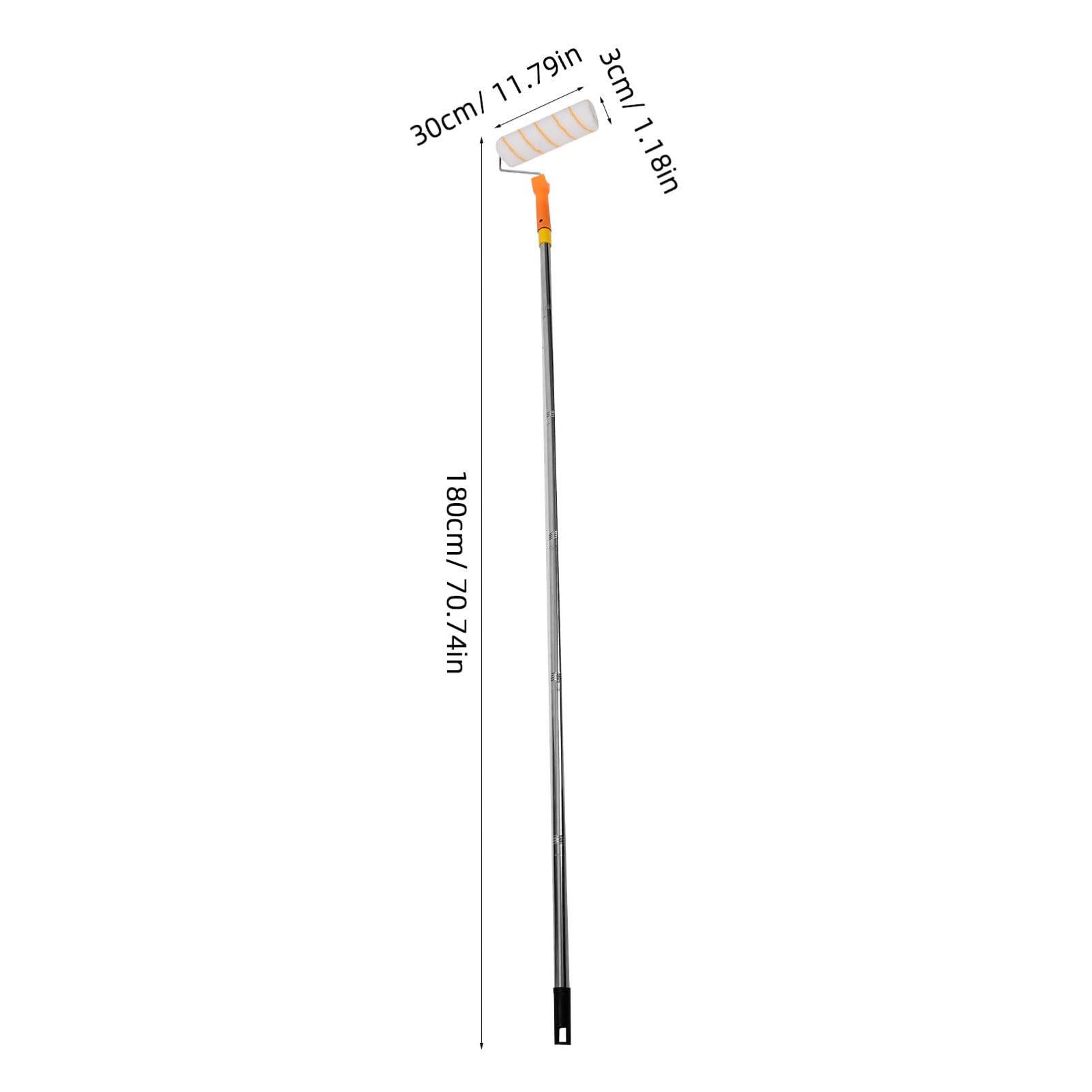 Housoutil Rullo per Pittura in Acciaio Inox 1,8m, Impugnatura Ergonomica con Asta Telescopica per Pittura Muro e Casa