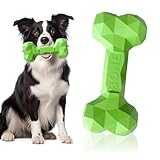 Rylae Juguete para Masticar Perro, Juguetes para Perros Mordedores Agresivos, Hueso de Goma Natural Indestructible, Rellenable con Golosinas, Limpieza de Dientes de Mascotas (M-Verde Hierba)