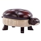 Kreativer Schildkröten-Fußhocker – hochwertige Leder-Fußstütze mit...