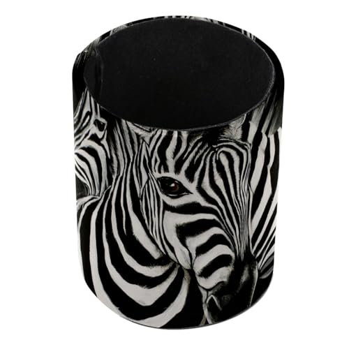FVQL Organizador de brochas de maquillaje, soporte para brochas de pintura, diseño de cebra
