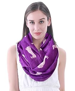 Lina & Lily Dackel Damen Loop Schal Violett