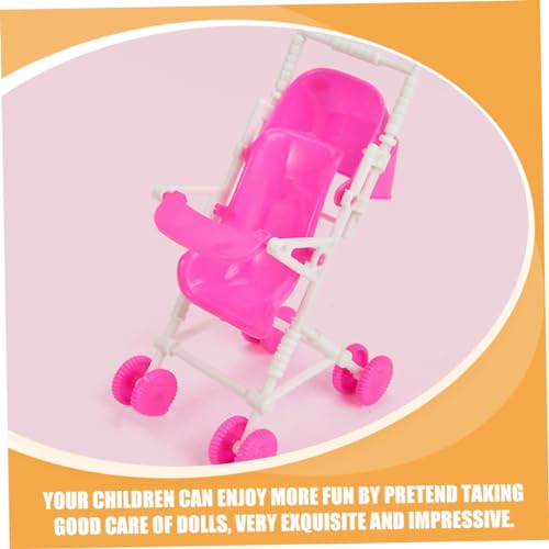 KONTONTY 2 Stück Puppenwagen für Robuster Puppenzubehör mit Realistischem Design Hand Augen Koordination für Jungen – Bild 7