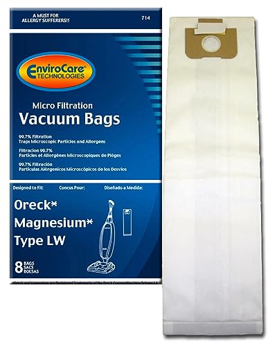 Sac aspirateur Oreck Magnesium type LW LW100 accessoire de rechange vertical 8 Pk