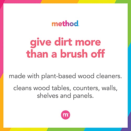 method daily wood cleaner almond plant-based formula that cleans shelves tables and other wooden surfaces while removing dust amp grime 28 oz spray bottles pack of 1