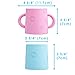 PopYum Silicone Training Cup 2-Pack for Baby and Toddler, handles, BPA Free, self feeding training, tumbler (orchid pink and sky blue)