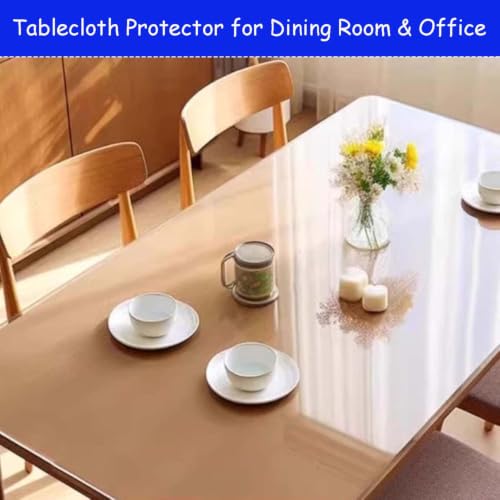 Nappe de table en PVC rectangulaire haut de gamme, film protecteur cristallin 1.5mm - 4