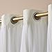TOWN & COUNTRY LUXE Talia Double Layer Indoor Curtains, Sheer and Room Darkening Blackout, Grommet Top, Energy Efficient, 2-Pack Set, 52