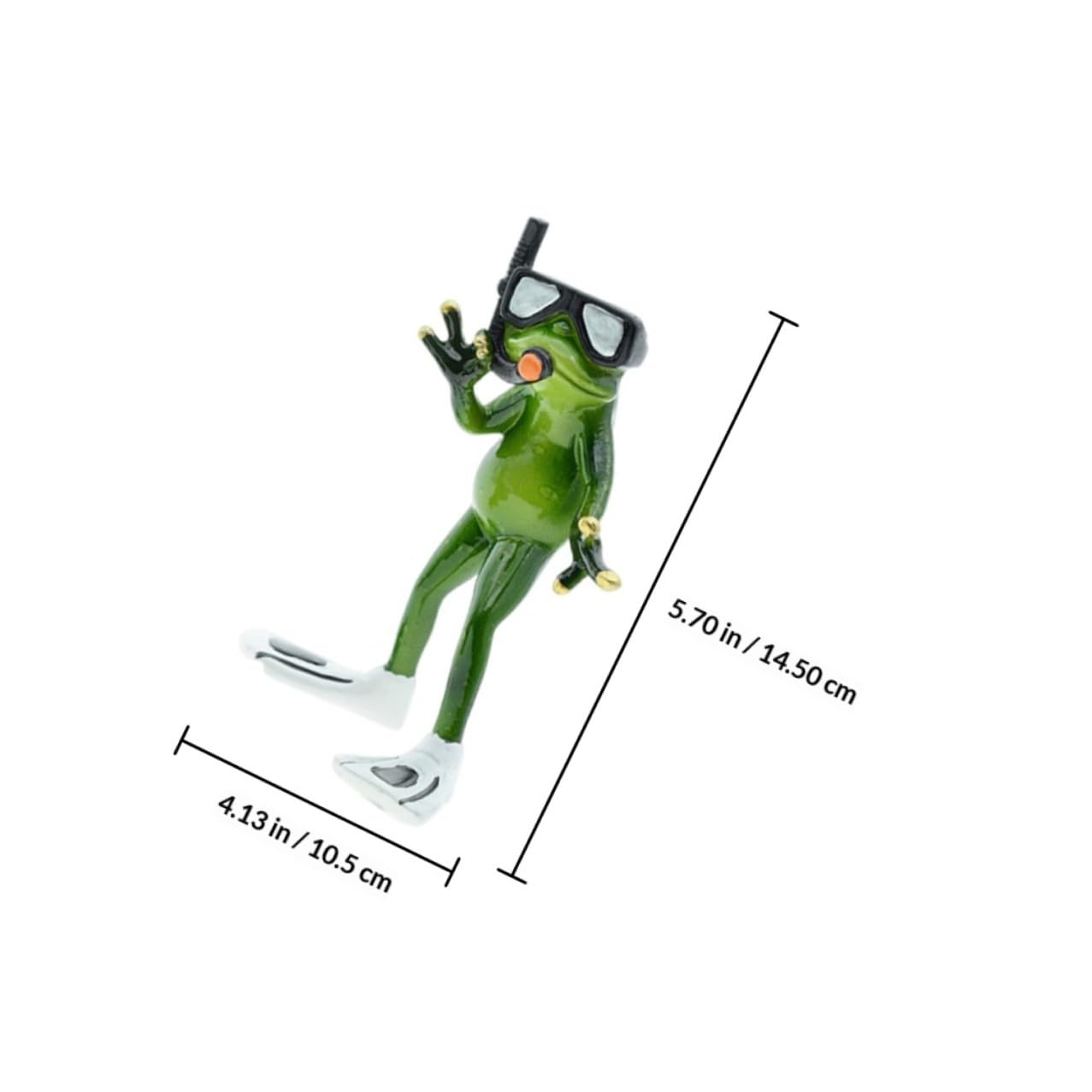 Artibetter Garten und Teich Frosch Figur 1 Paar Taucher aus Kunstharz Miniatur Deko Figuren für Außenbereich und Gartenliebhaber Bastelornamente