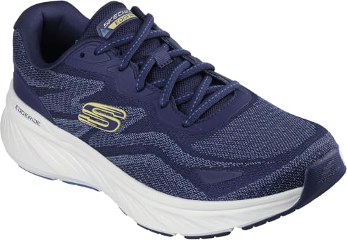 Skechers - Mens Relaxed Fit: Edgeride - Korvel Sneakers, Color Navy/Yellow, Size: 10.5 M US