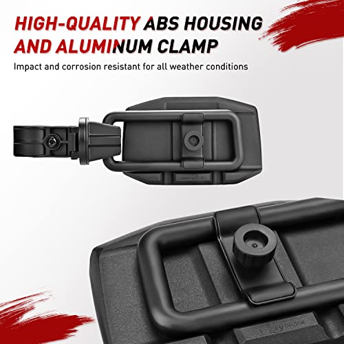 Image of Frokom UTV Side Mirrors Fit 1.75 inchto 2 inch Roll Bar Cage, Large Aluminum Solid Side View Mirrors Compatible with Polaris RZR Can Am Maverick X3 Talon Pioneer 1000 Wolverine Kawasaki Teryx SXS