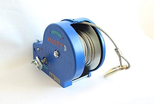 KNOTT Seilwinde 1135 kg mit Kabel, Gehäuse blau