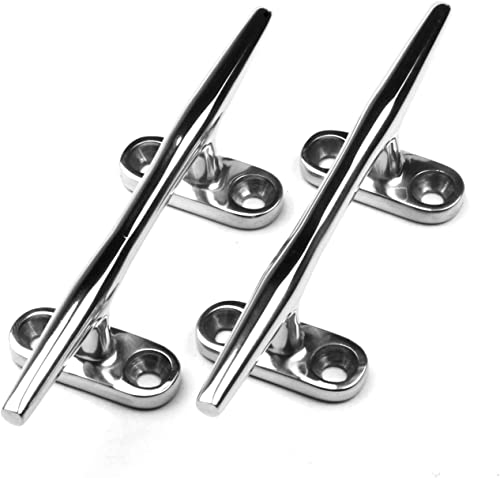 Mizugiwa 4 Inch Boat Cleat 316 Stainless Steel Dock Cleat Open Base Cleats Boat Dock Cleats Rope Cleat With Fasteners For Boat Docks,Decks,Kayaks,Marine, Nautical Decor,Pack Of 2 #TOP6