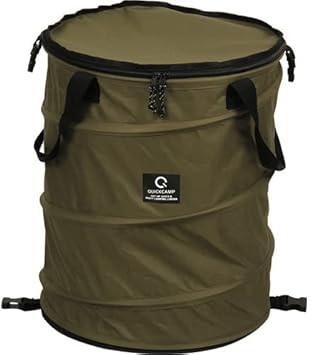Amazon クイックキャンプ アウトドア キャンプ トラッシュボックス カーキ ポップアップ ゴミ箱 45l コンパクト 薪入れ Qc Tb40 クイックキャンプ 収納 キャリーケース
