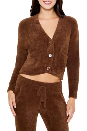 Image of Forever 21 Women's Fuzzy Cardigan Sweater