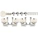 Banjo Machine Head, Tuning Peg Head Banjo Tuning Tuner Peg Banjo Semi Closed Standard White Silver Zinc Alloy for Electric Guitar