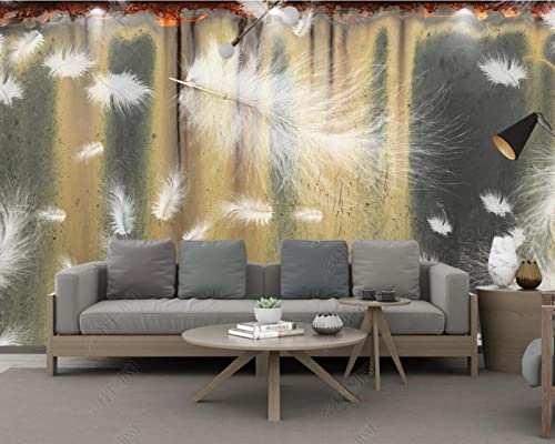 Fototapete 3D Tapete Abstrakter Weißer Federrost Foto Tapeten Wand Tapeten Vliestapete Modern Wandbilder Wohnzimmer