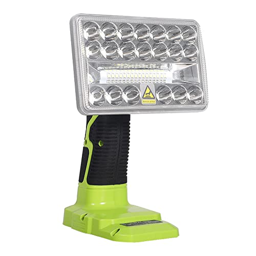 Image of DTEZTECH Cordless LED Work Light for Ryobi 18v Battery, 18W 2000LM Power LED Spotlight Handheld Flashlight Portable Jobsite Light for Outdoor Camping, Emergency, Power Outages(Tool Only)