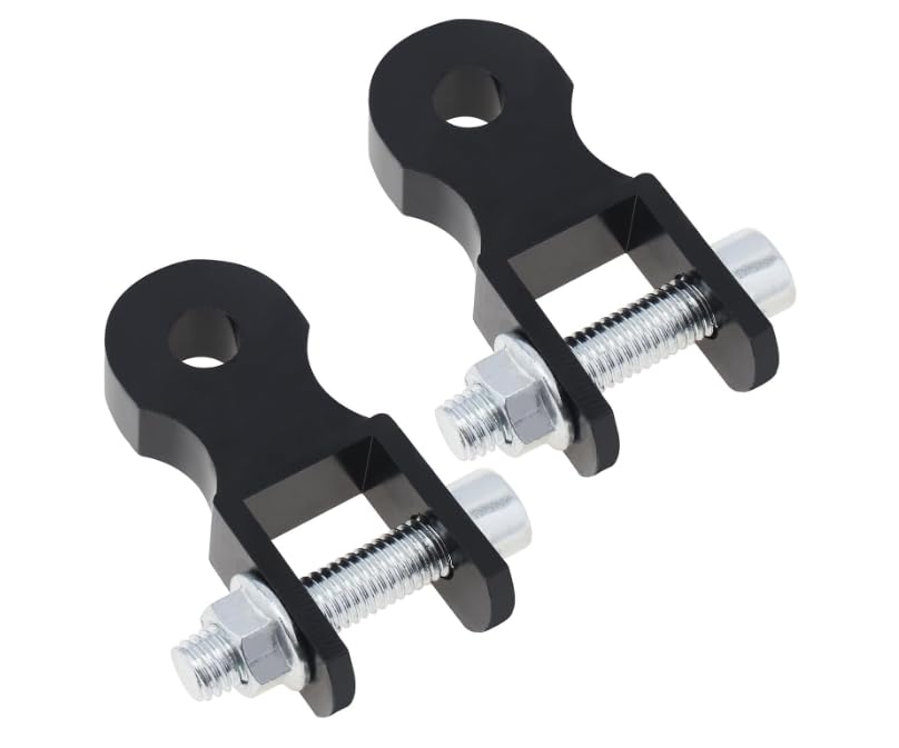 Universal Motorcycle Rear Shock Absorber Riser Extension Adapter 10mm | 5cm Bike Height Increase Kit | CNC Aluminum Suspension Lift Bracket with Mounting Screws | Pack of 2 Black-image-16
