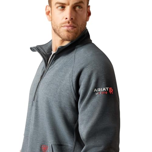 Ariat Men's Fire Resistant Primo Fleece 2.0 1/4 Zip Sweater, Charcoal Grey, Small4