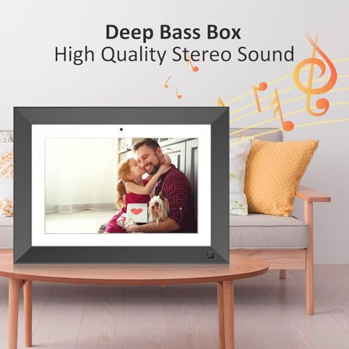 Image of Digital Picture Frame 10.1-inch Digital-Photo-Frame - 32GB Dual-WiFi Digital Frame, 1920x1200 FHD Touch Screen, Motion Sensor, Easily Upload Photos and Videos via App or Email, Gift for Mom Dad