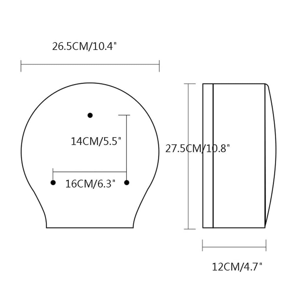 BKEKM Dispenser Salviette Dispenser di Asciugamani di Carta a Parete Dispenser di Asciugamani di Carta Impermeabile con Serratura Porta Asciugamani di Carta Commerciale di Grande capacità Moda