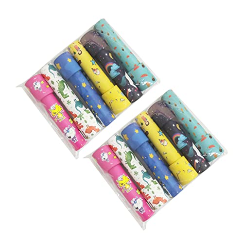 12PCS Colorful Kaleidoscope Toy for Kids, Multiple Patterns, Cute Appearance, Ideal Children, Made of Paper, 14.5 X 3 X 2.5cm