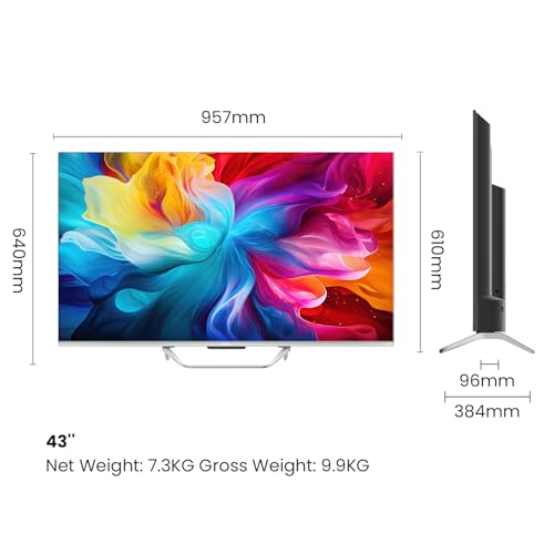 Image of Haier 108 cm (43) S800 Series 4K Ultra HD Smart QLED Google TV 43S800QT-P (Grey)