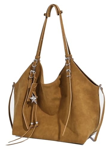Slouchy Suede Hobo Bags Women Crescent Crossbody Purses Cute Underarm Shoulder Travel Bag Satchels Trendy Tote Handbag 2025
