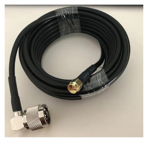 Câble coaxial N mâle vers SMA mâle coudé 90° RG58 de 2 mètres
