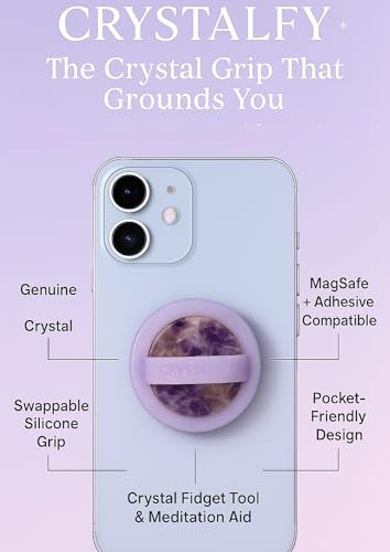 Bague magnétique en cristal véritable pour habiller le téléphone - 5