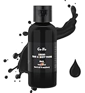 Go Ho Makeup Liquid Body Paint(2.1 oz),Black Makeup Water Based Face Paint and Body Paint for for...